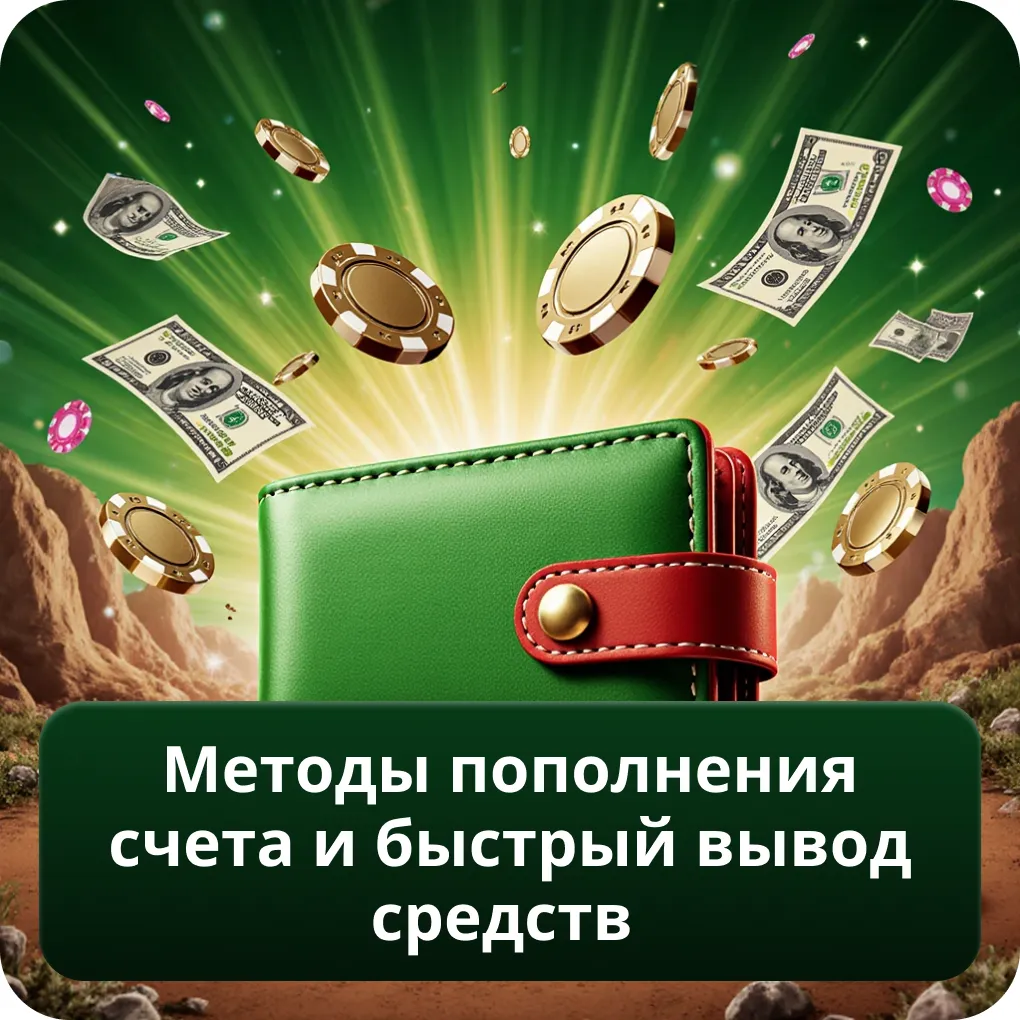 Методы пополнения счета и быстрый вывод средств